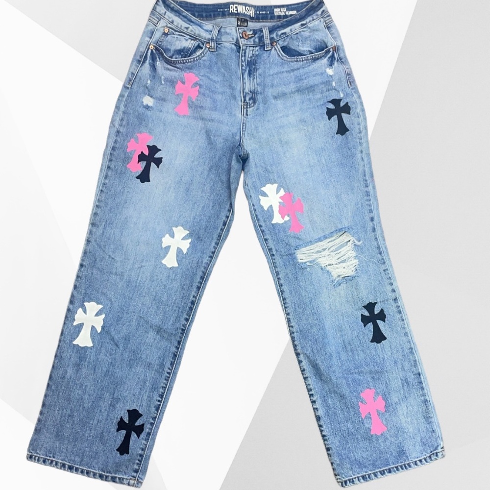 Hand painted denim